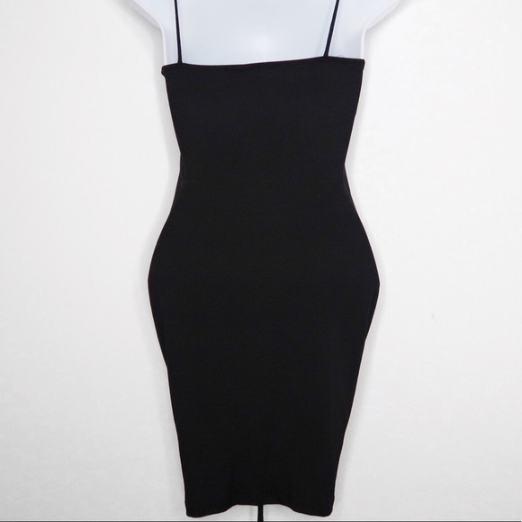 Fashion Nova | Black V-Neck Bodycon Dress - Picture 6 of 7